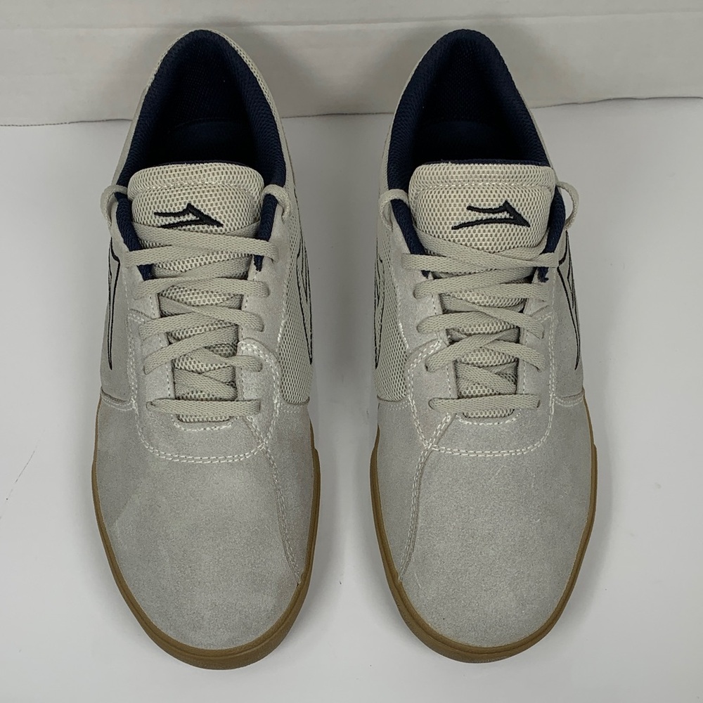 Lakai Cardiff Suede Men Gray With Navy Blue Accents Shoe Sneaker Size 11